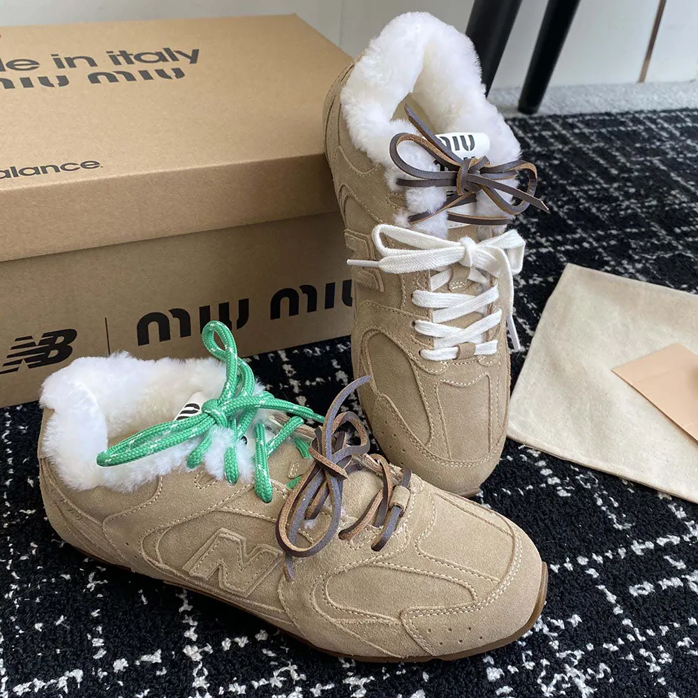 Miu Miu Women New Balance X Miu Miu 530 SL Bleached Leather Sneakers - image 4