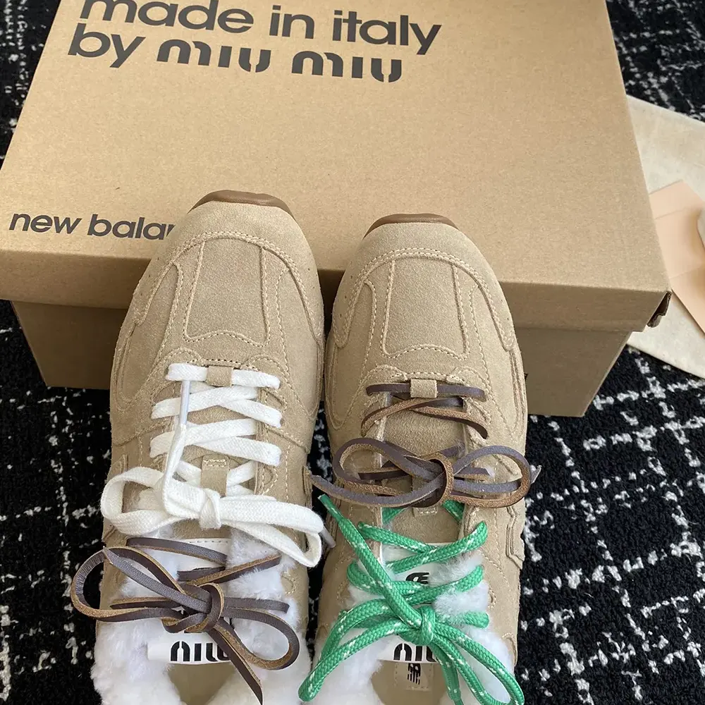 Miu Miu Women New Balance X Miu Miu 530 SL Bleached Leather Sneakers - image 8