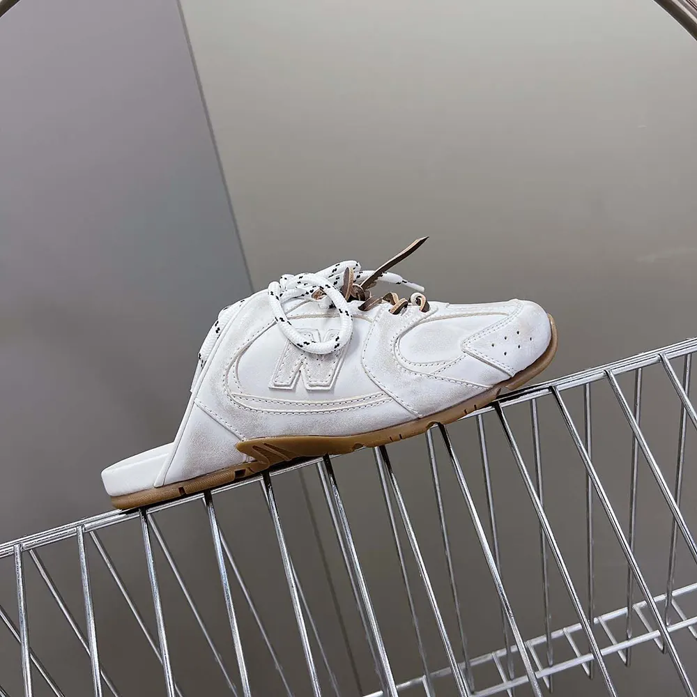 Miu Miu Women New Balance X Miu Miu 530 SL Deco Calf Leather Mules-White - image 6