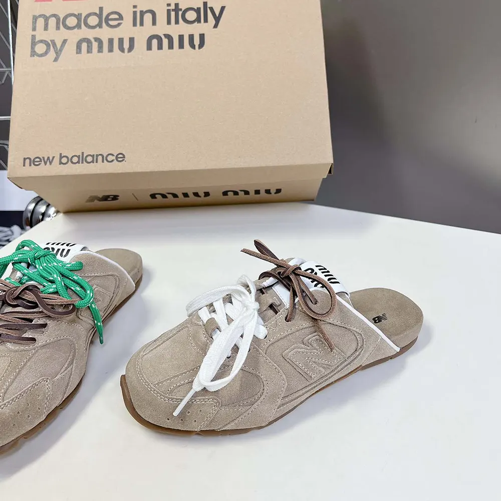 Miu Miu Women New Balance X Miu Miu 530 SL Faded Suede Mules - image 6
