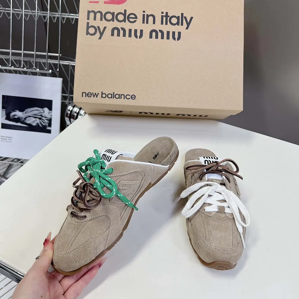 Miu Miu Women New Balance X Miu Miu 530 SL Faded Suede Mules - image 5