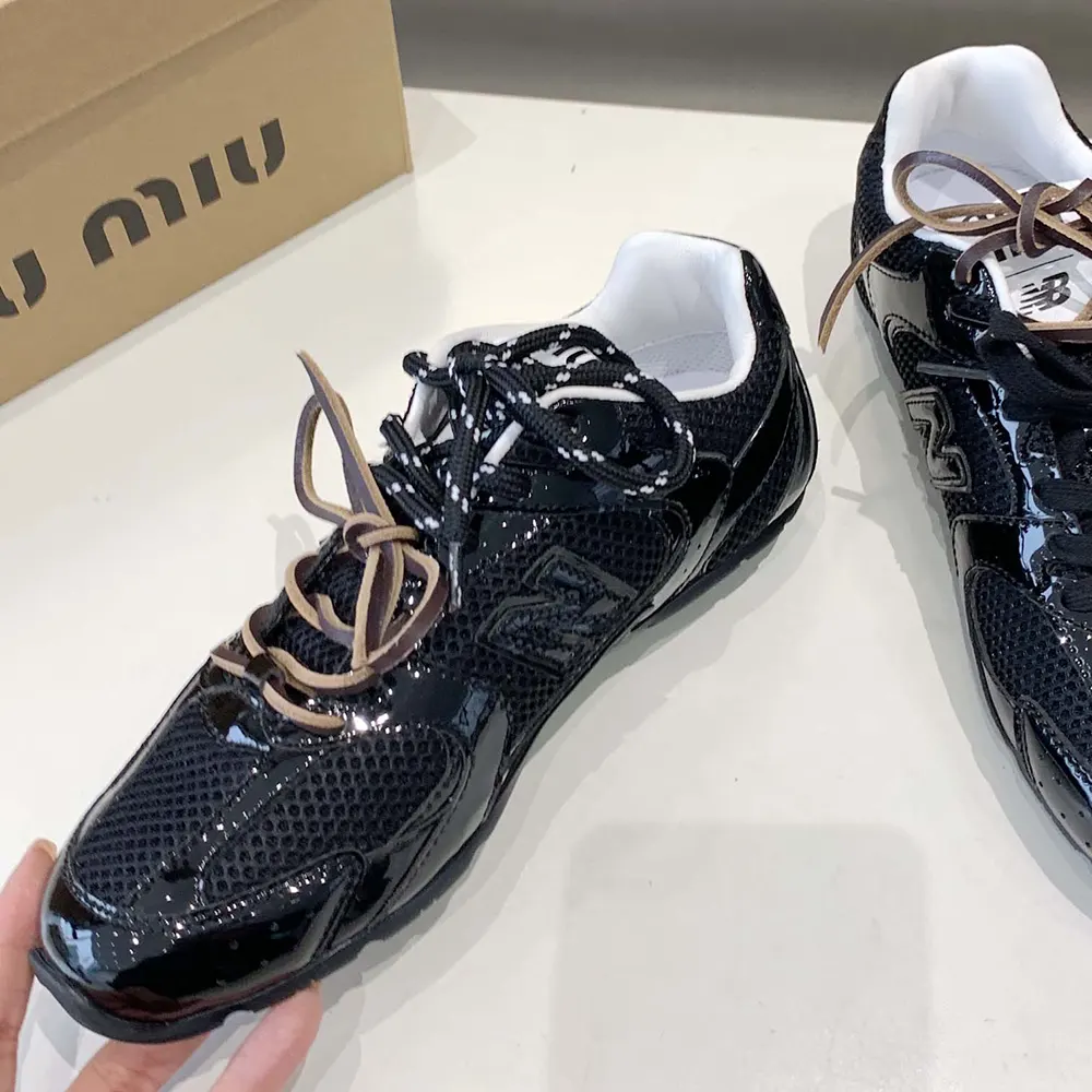 Miu Miu Women New Balance X Miu Miu 530 SL Patent Leather Sneakers - image 5