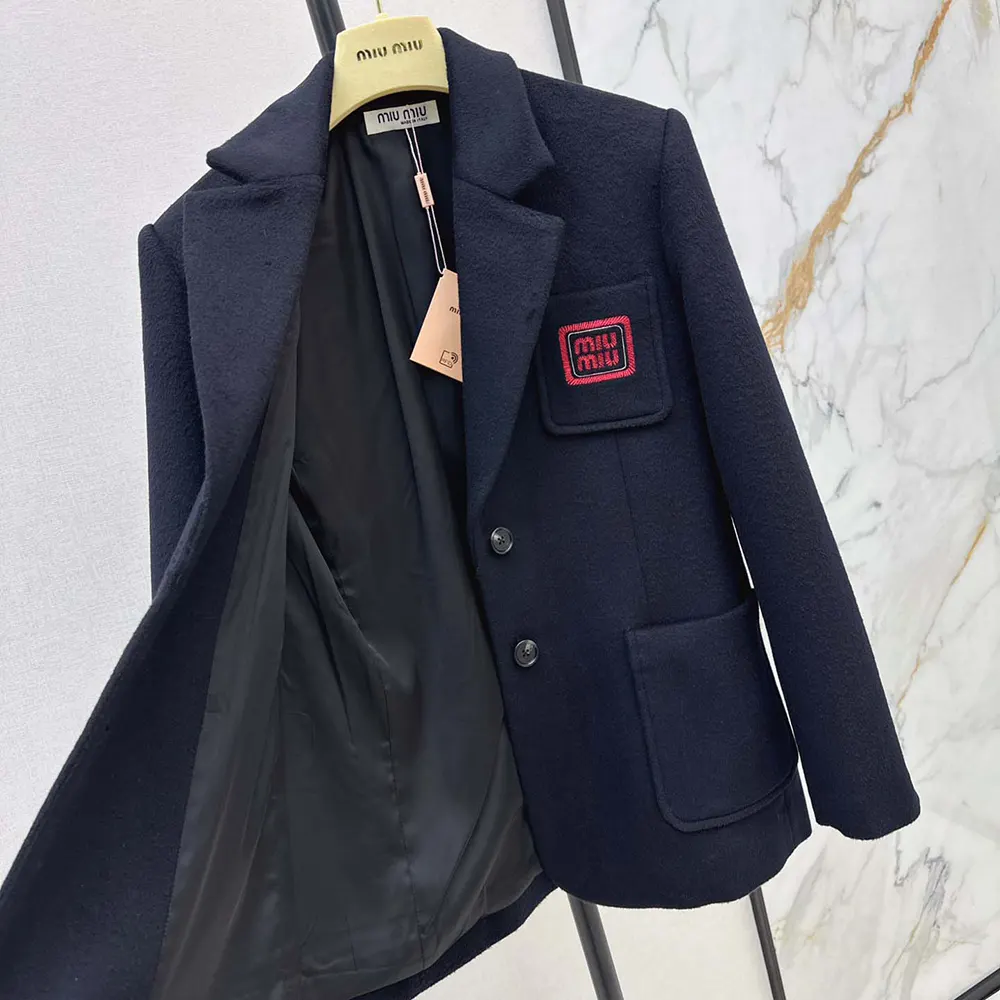 Miu Miu Women Single-breasted Velour Jacket - image 6