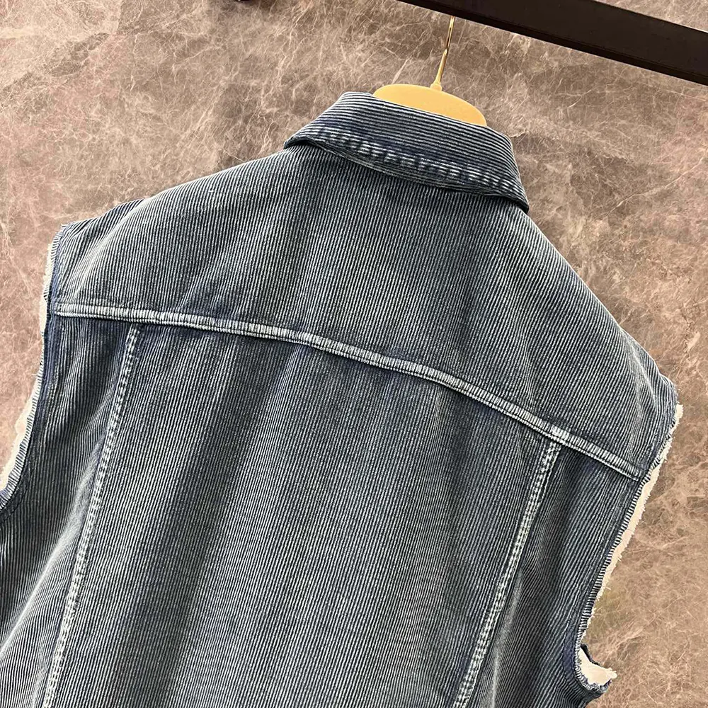 Miu Miu Women Washed Corduroy Vest - image 5