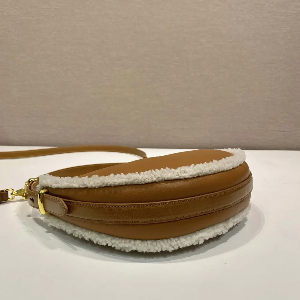 Prada Women Arqué Small Shearling Shoulder Bag - image 6