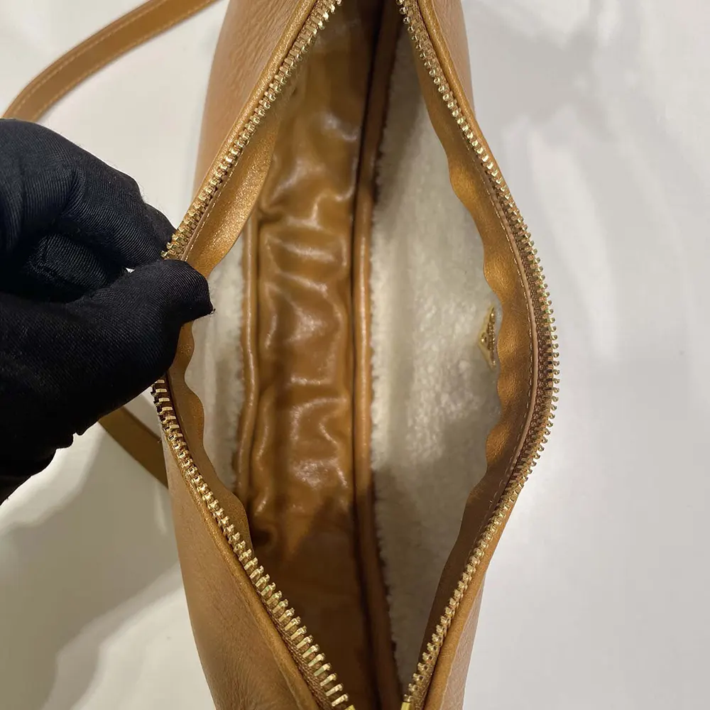 Prada Women Arqué Small Shearling Shoulder Bag - image 9