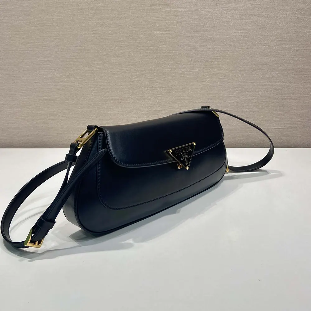 Prada Women Leather Shoulder Bag-Black - image 5
