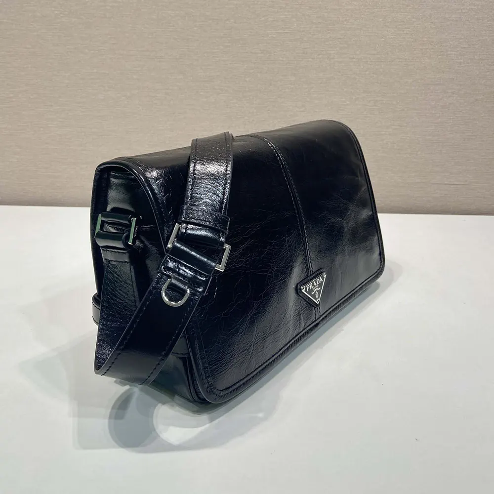 Prada Women Leather Shoulder Bag-Black - image 5