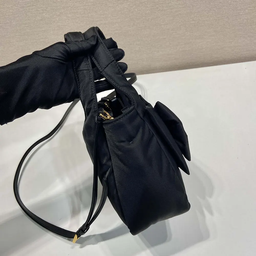 Prada Women Padded Re-Nylon Mini-bag with Bow - image 6