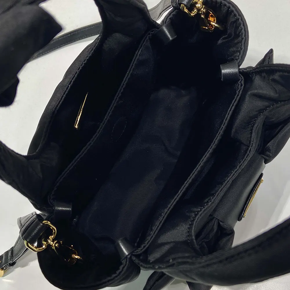 Prada Women Padded Re-Nylon Mini-bag with Bow - image 8