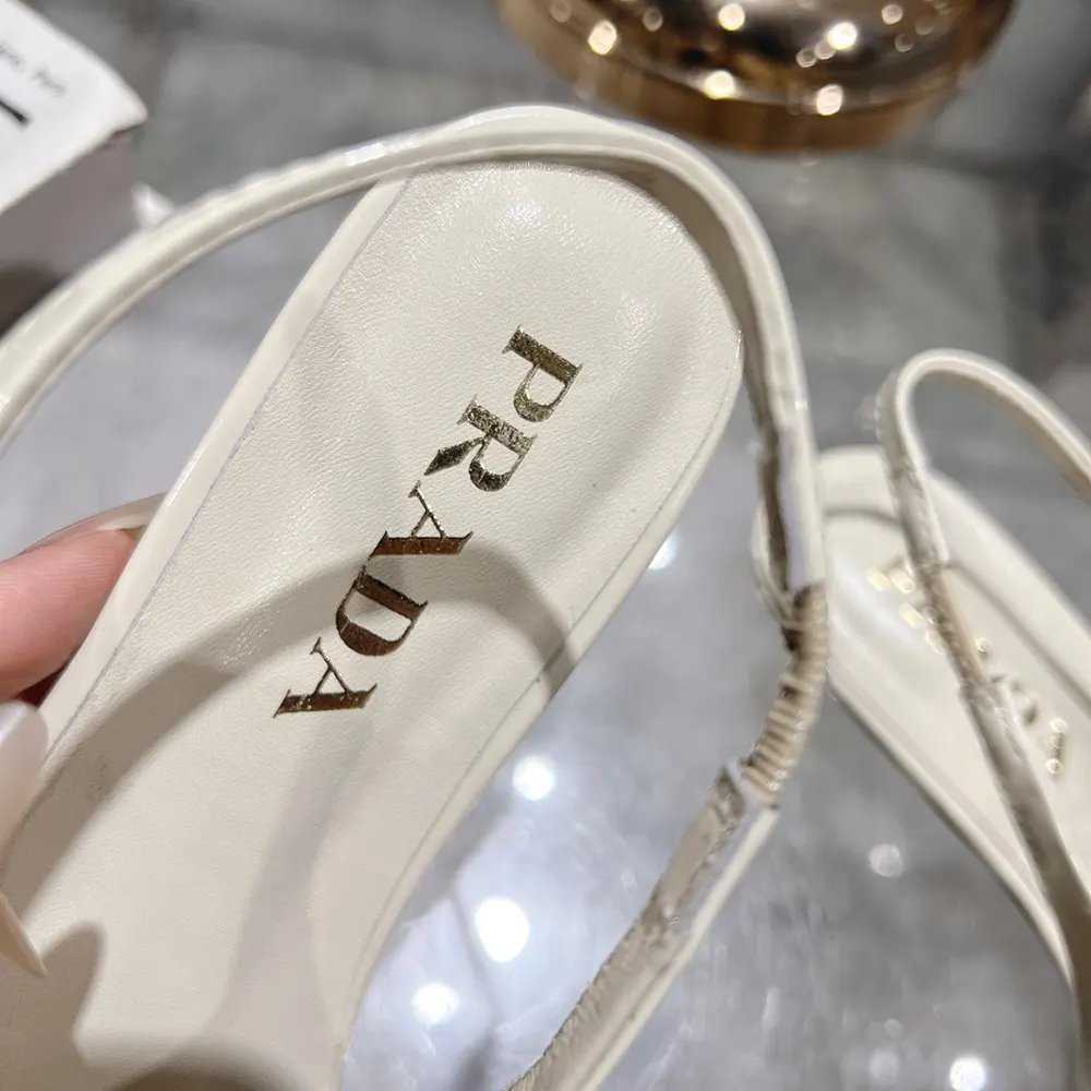 Prada Women Patent Leather Slingback Ballerinas-White - image 9
