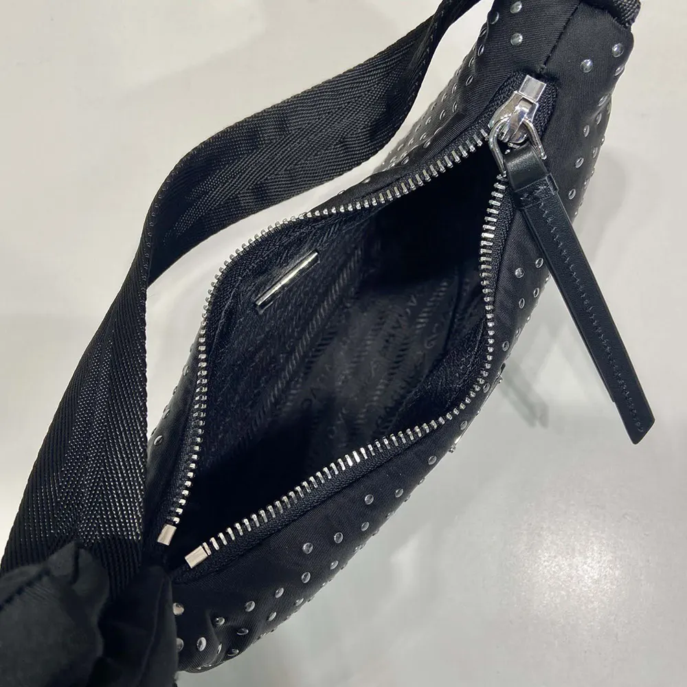 Prada Women Re-Edition Re-Nylon Mini Bag with Studs - image 8