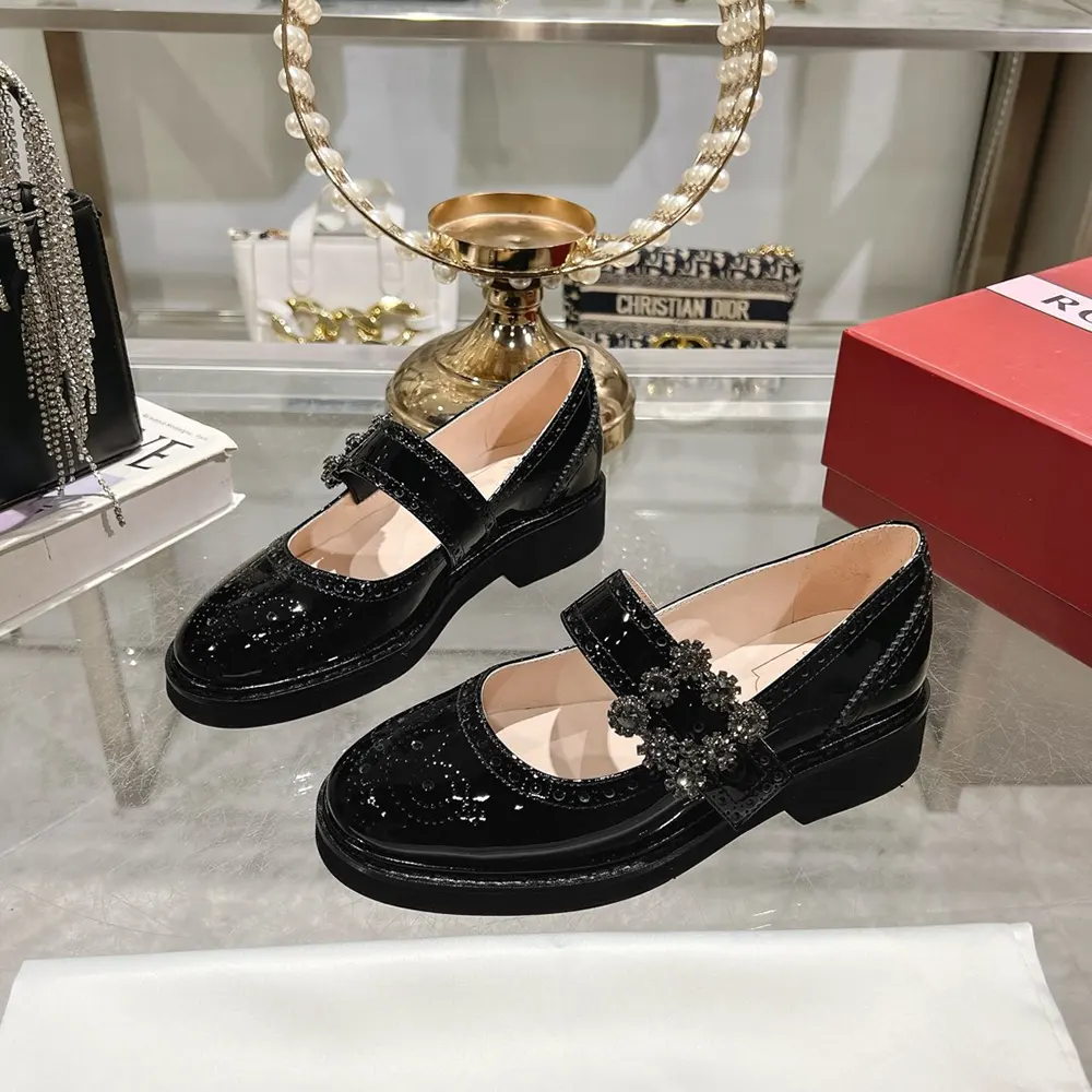 Roger Vivier Women Viv’ Rangers Mary Janes in Leather-Black - image 4