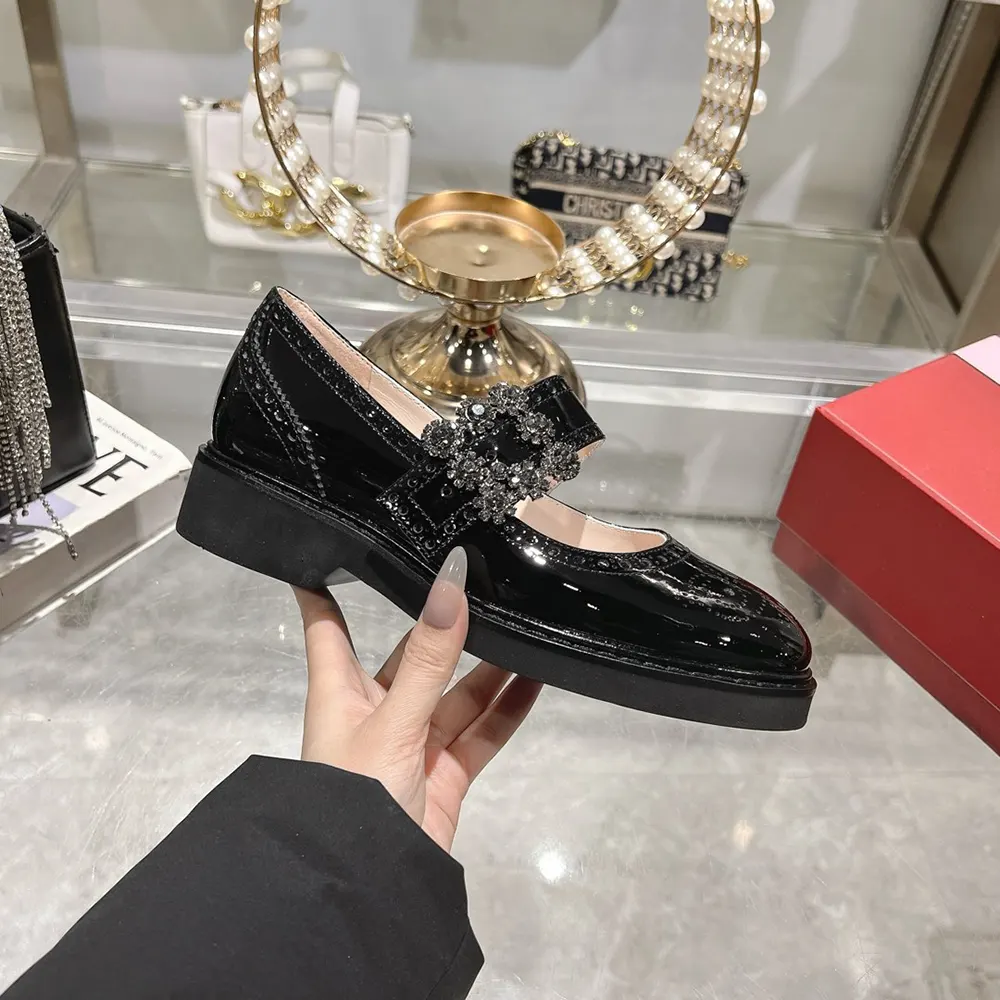 Roger Vivier Women Viv’ Rangers Mary Janes in Leather-Black - image 7