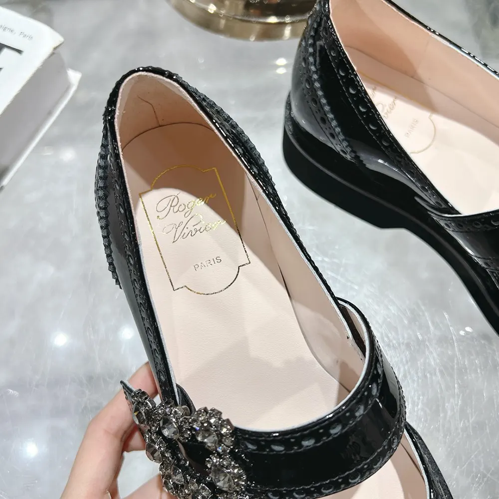 Roger Vivier Women Viv’ Rangers Mary Janes in Leather-Black - image 9