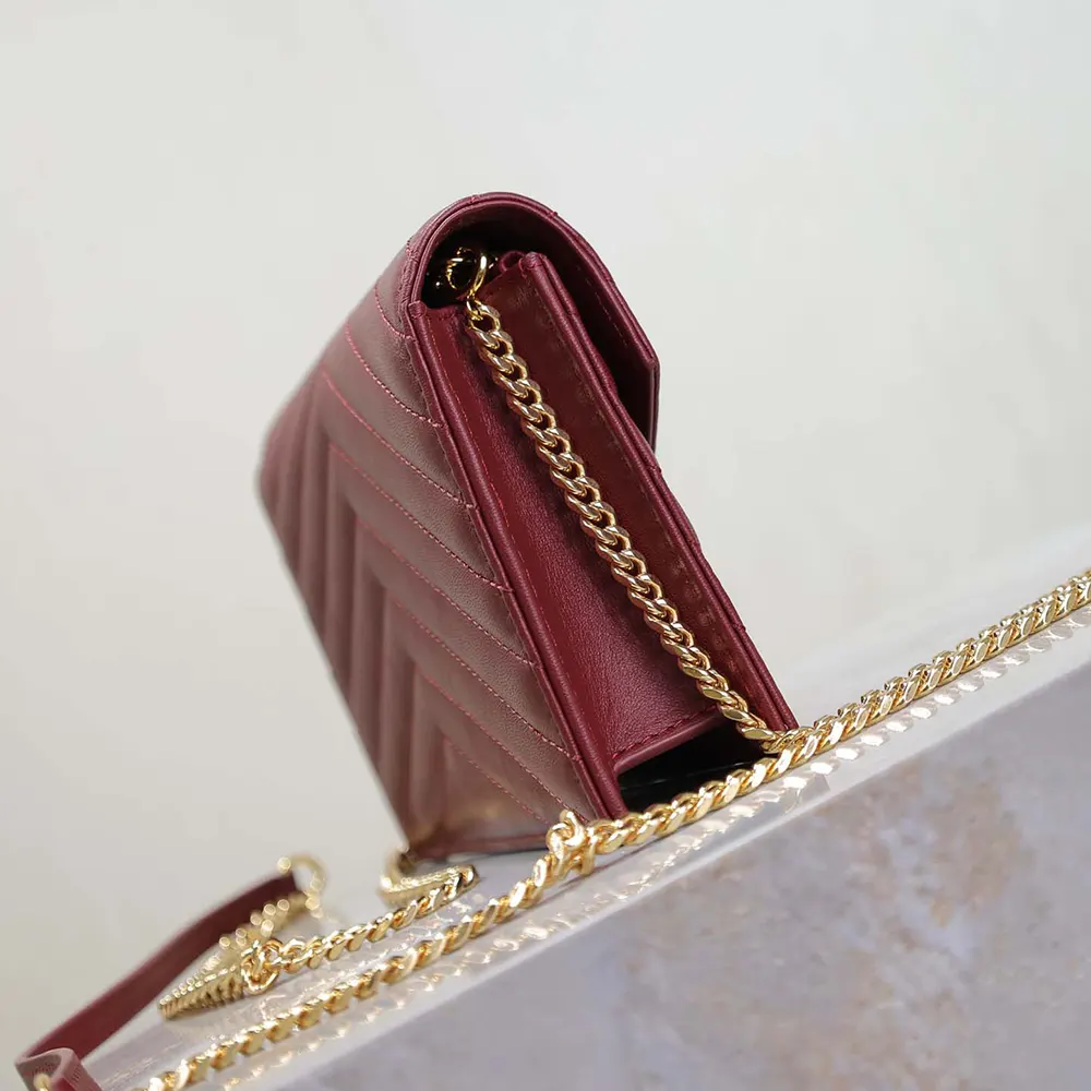 Saint Laurent YSL Women Cassandre Envelope Chain Wallet in Lambskin - image 7