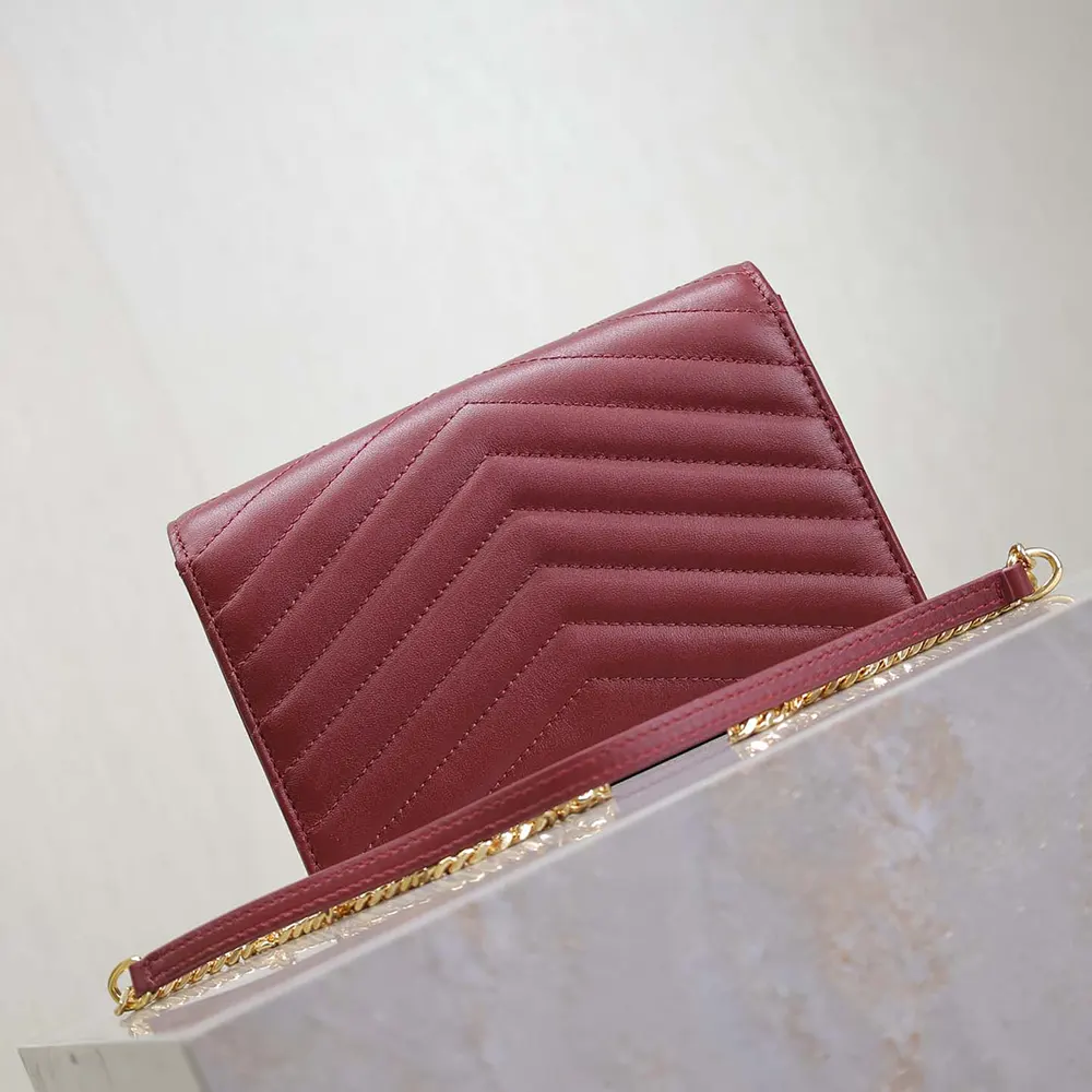 Saint Laurent YSL Women Cassandre Envelope Chain Wallet in Lambskin - image 4