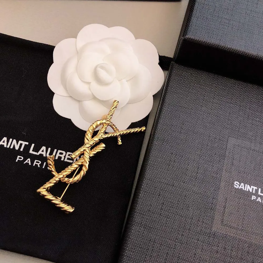 Saint Laurent YSL Women Cassandre YSL Brooch in Metal - image 8