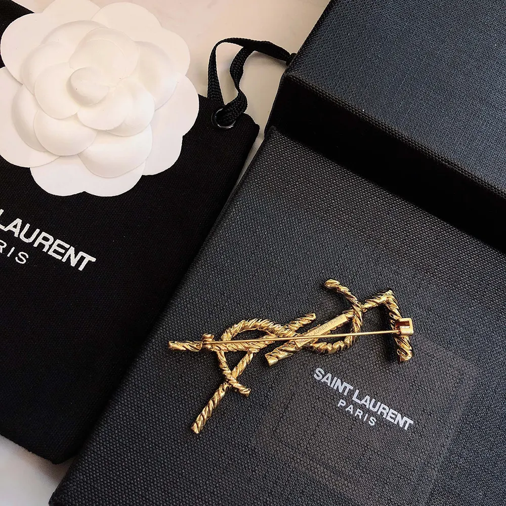 Saint Laurent YSL Women Cassandre YSL Brooch in Metal - image 7