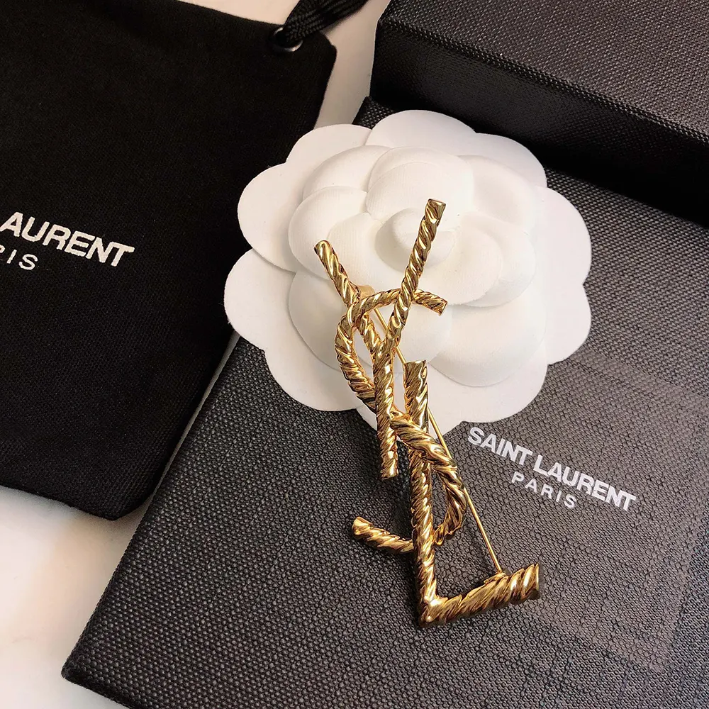 Saint Laurent YSL Women Cassandre YSL Brooch in Metal - image 5