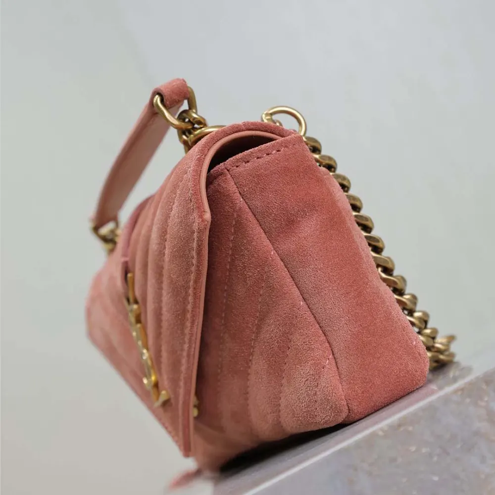 Saint Laurent YSL Women College Mini in Suede-Pink - image 5