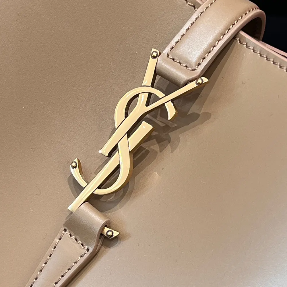 Saint Laurent YSL Women Le 37 Small in Shiny Leather-Brown - image 4