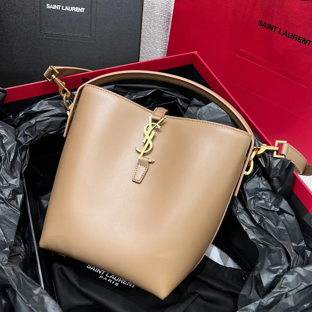 Side angle showing silhouette and magnetic closure of Saint Laurent Le 37 Mini