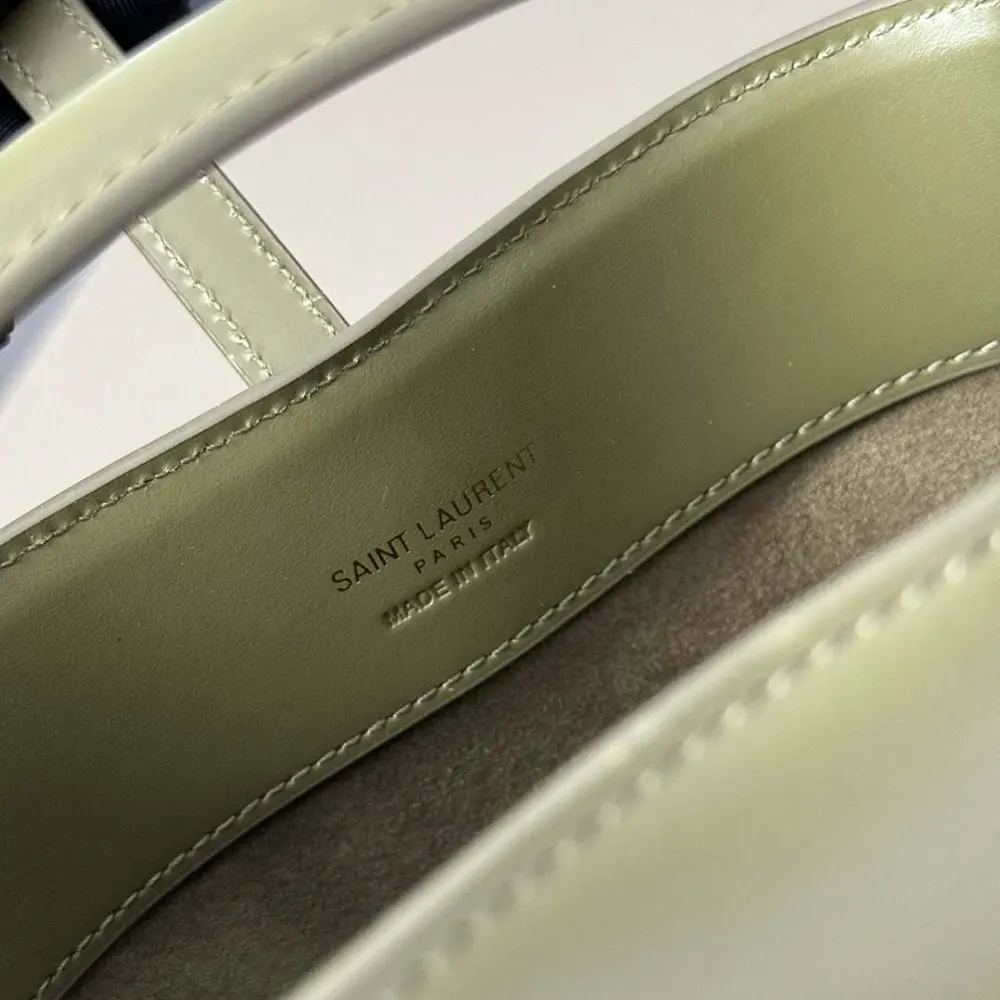 Saint Laurent YSL Women Le 37 Mini in Shiny Leather-Dark Green - image 9