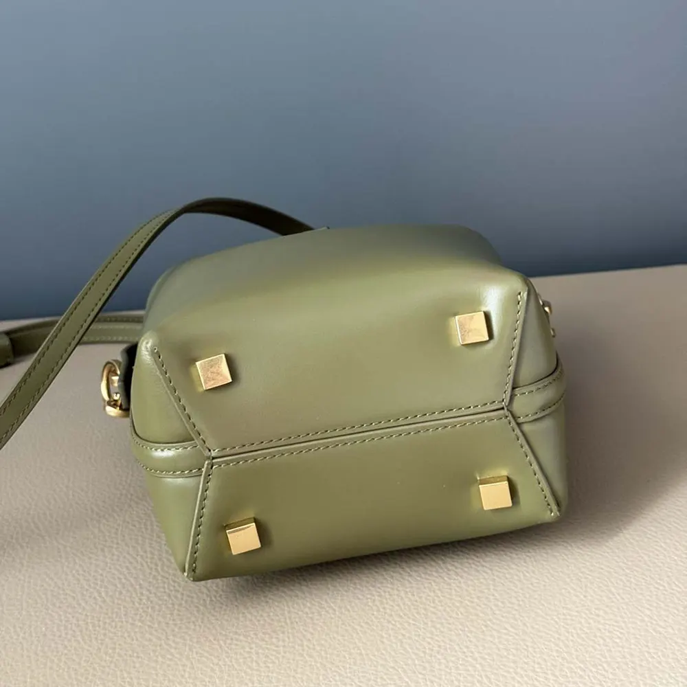 Saint Laurent YSL Women Le 37 Mini in Shiny Leather-Dark Green - image 5