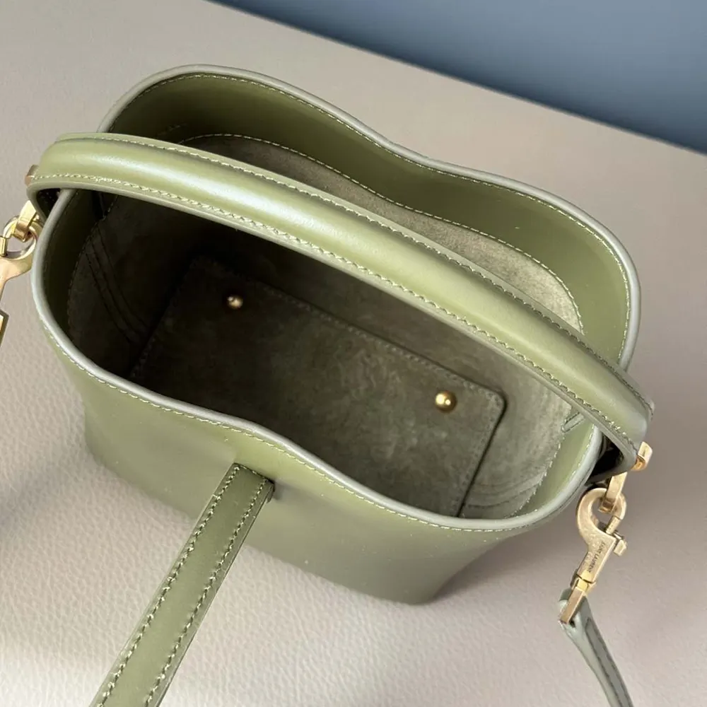Saint Laurent YSL Women Le 37 Mini in Shiny Leather-Dark Green - image 7