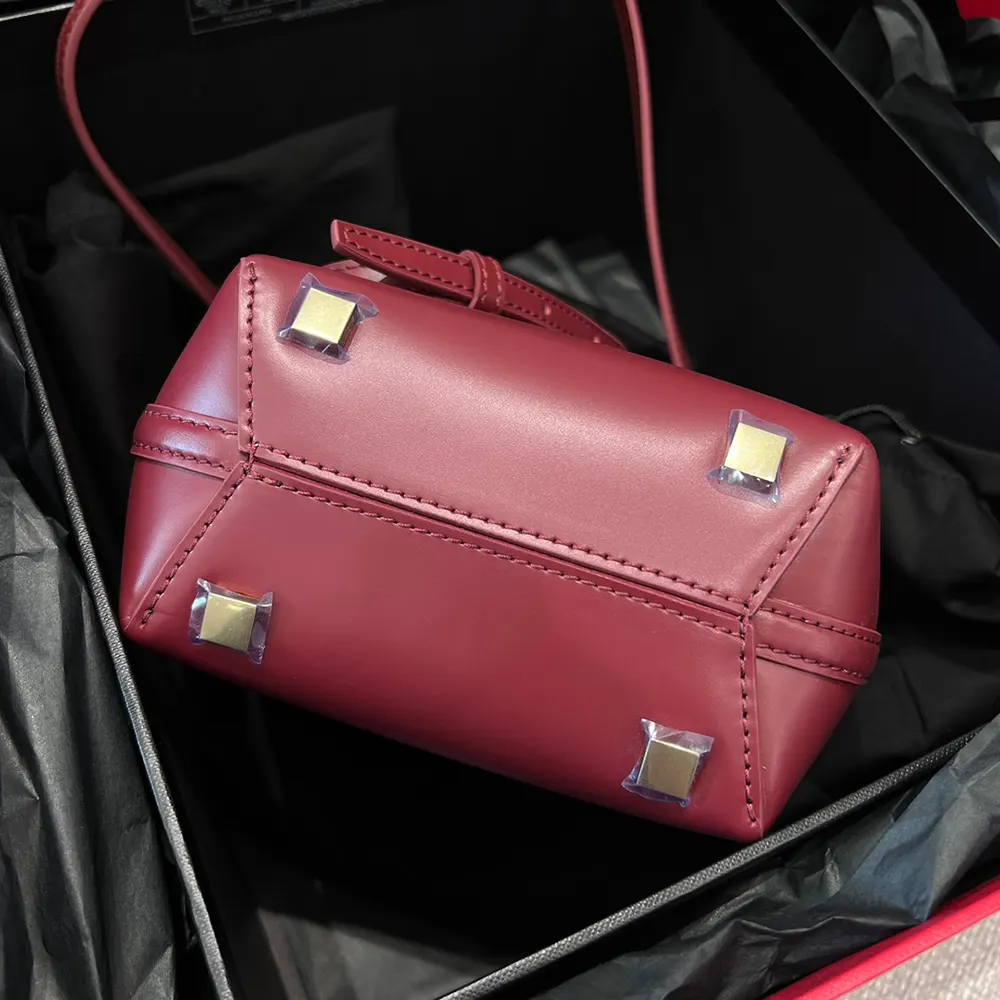 Saint Laurent YSL Women Le 37 Mini in Shiny Leather-Maroon - image 10