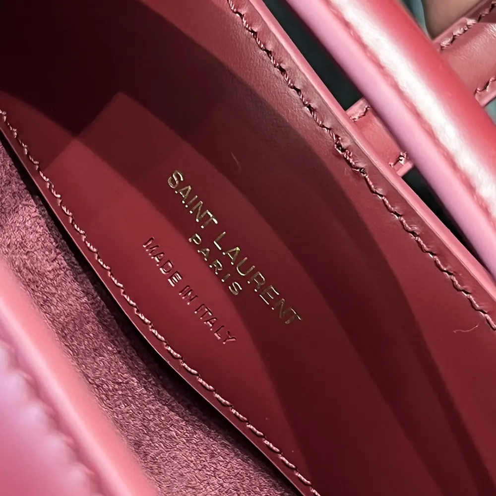 Saint Laurent YSL Women Le 37 Mini in Shiny Leather-Maroon - image 8