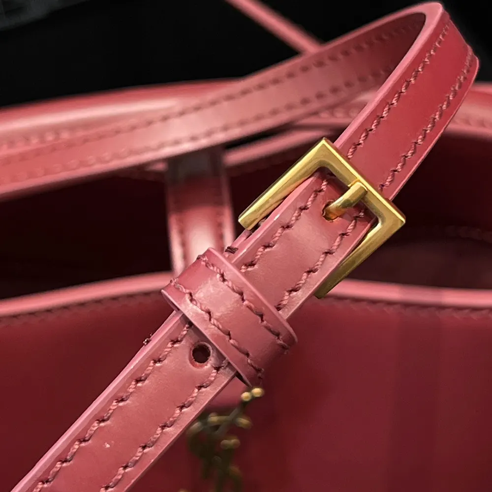 Saint Laurent YSL Women Le 37 Mini in Shiny Leather-Maroon - image 5