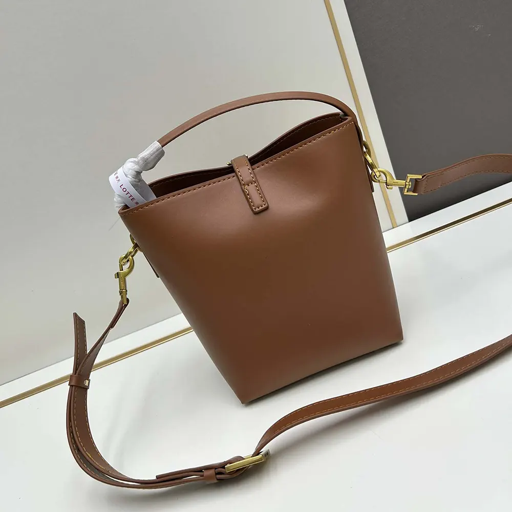 Saint Laurent YSL Women Le 37 Small in Shiny Leather-Tan - image 4