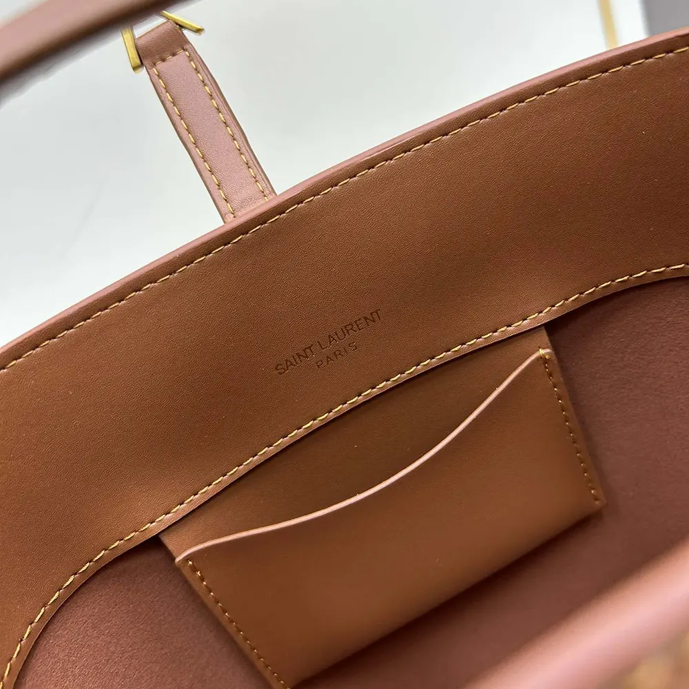 Saint Laurent YSL Women Le 37 Small in Shiny Leather-Tan - image 8