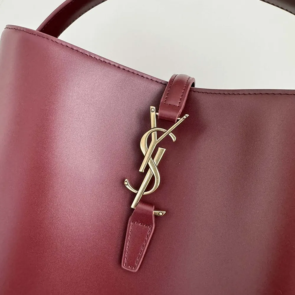 Saint Laurent YSL Women Le 37 in Shiny Leather-Maroon - image 6