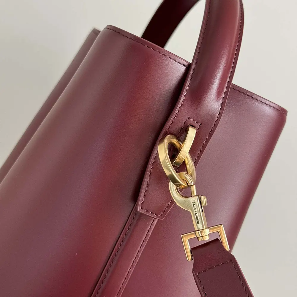 Saint Laurent YSL Women Le 37 in Shiny Leather-Maroon - image 7