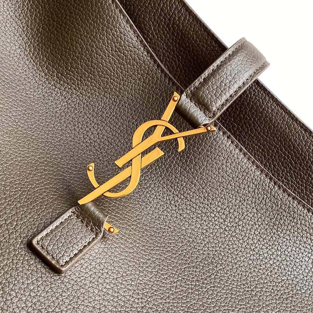 Saint Laurent YSL Women Le 5 à 7 Bea in Grained Leather-Dark Green - image 9