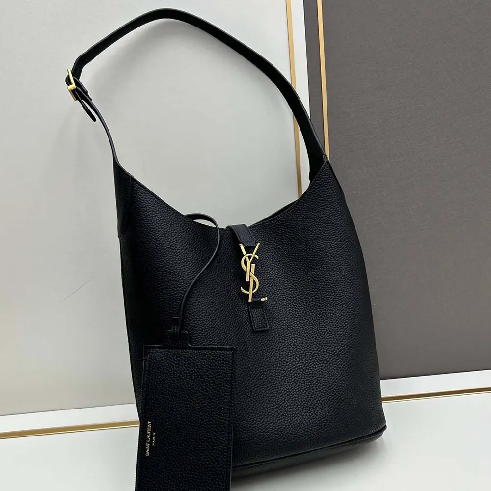 Saint Laurent YSL Women Le 5 à 7 Hobo in Grained Leather-Black - image 4