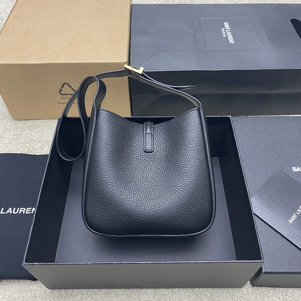 Saint Laurent YSL Women Le 5 à 7 Supple Baby in Grained Leather-Black - image 4
