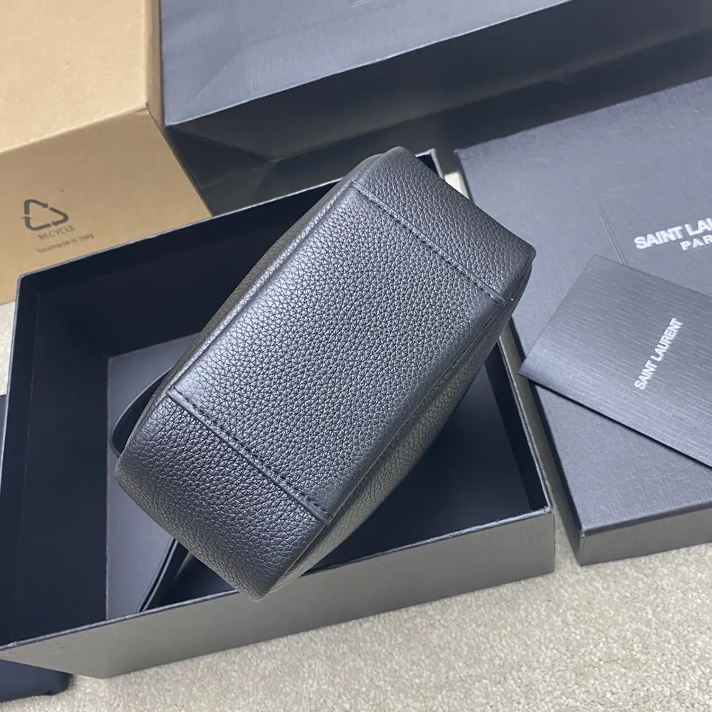 Saint Laurent YSL Women Le 5 à 7 Supple Baby in Grained Leather-Black - image 6