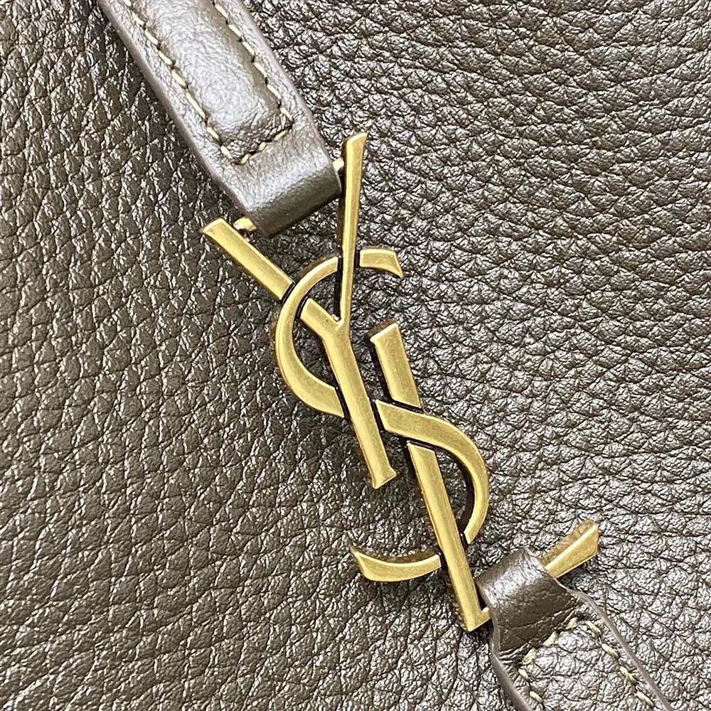 Saint Laurent YSL Women Le 5 à 7 Supple Baby in Grained Leather-Dark Green - image 9