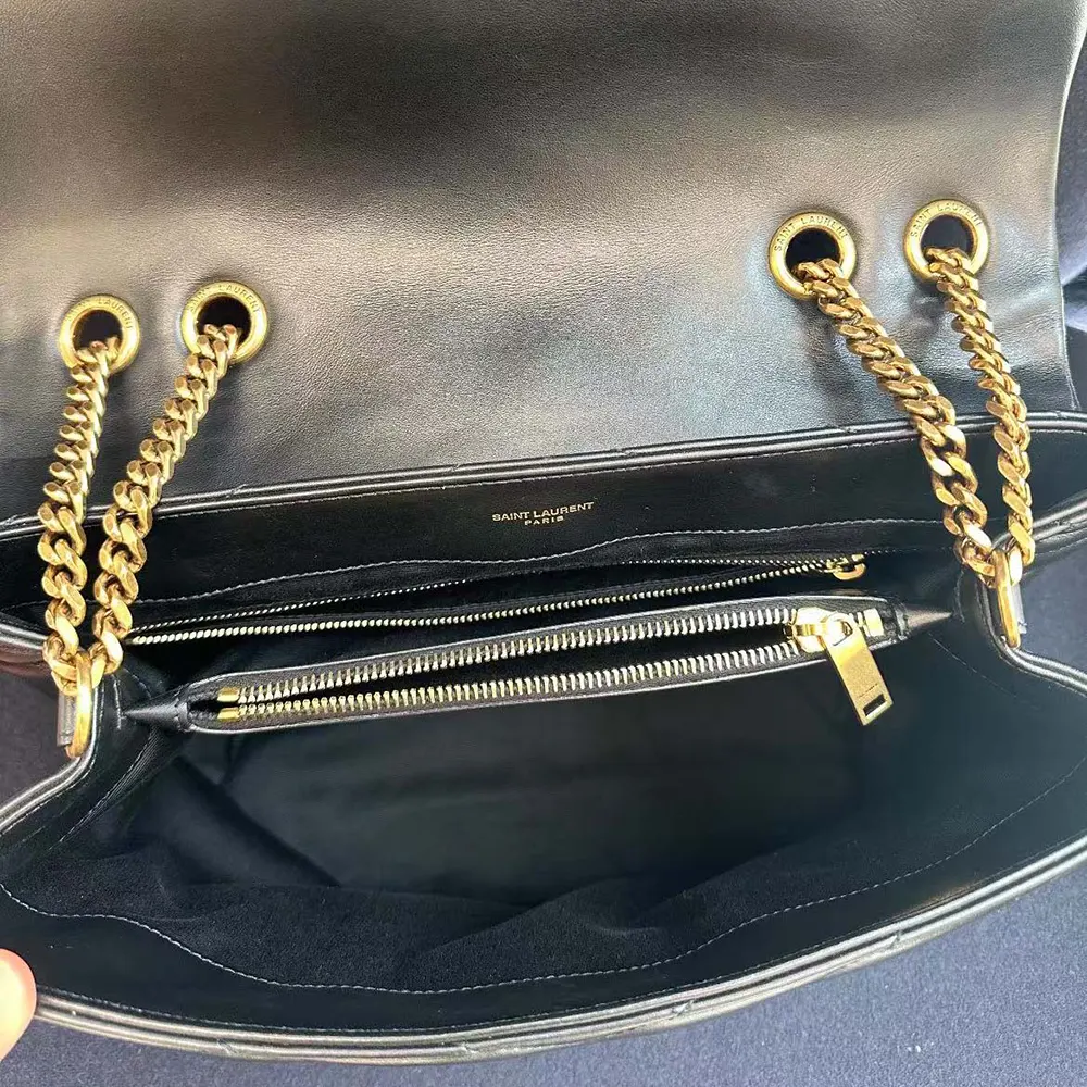 Saint Laurent YSL Women Loulou Medium Bag in Matelassé Y Leather-Black - image 8