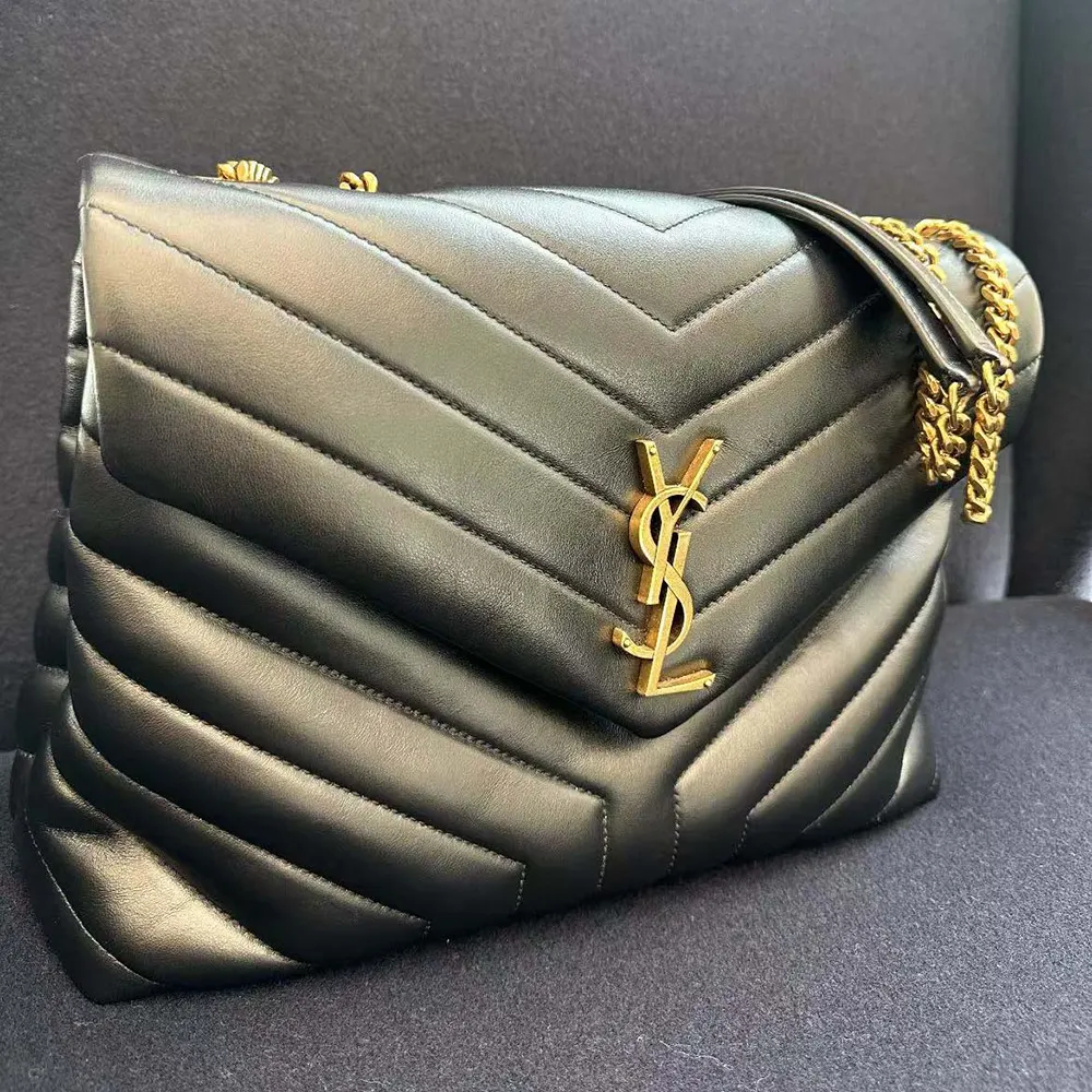 Saint Laurent YSL Women Loulou Medium Bag in Matelassé Y Leather-Black - image 5