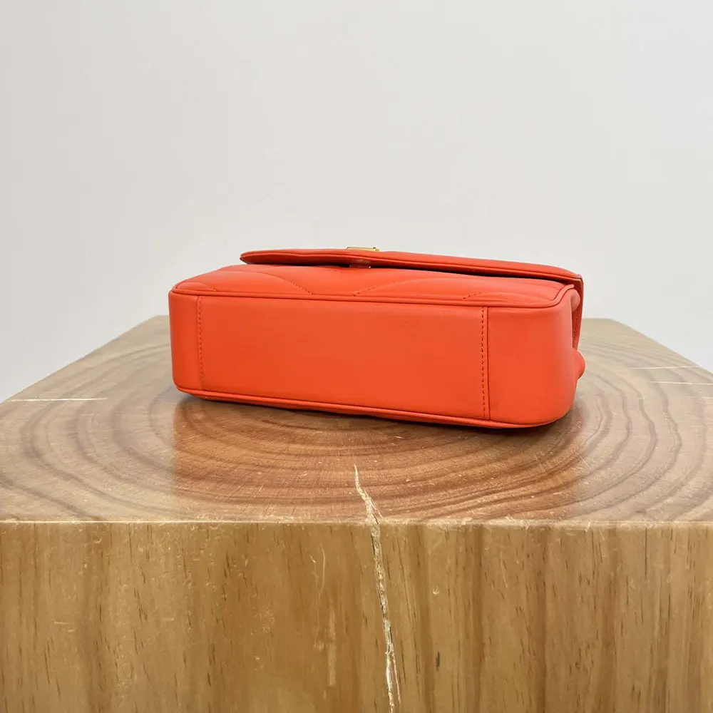 Saint Laurent YSL Women Loulou Small in Matelasse Lambskin-Orange - image 6