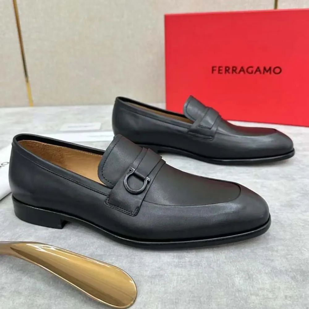 Salvatore Ferragamo Men Moccasin with Gancini Ornament - image 4
