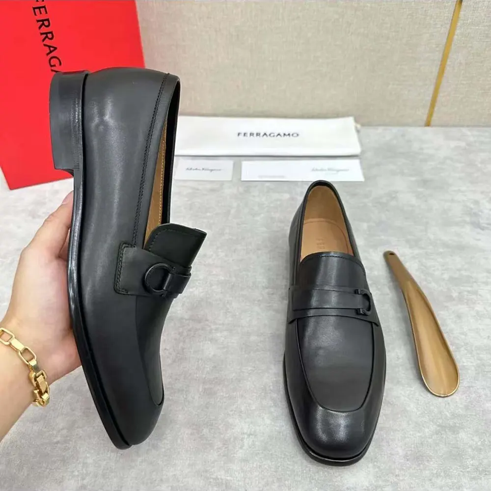 Salvatore Ferragamo Men Moccasin with Gancini Ornament - image 8