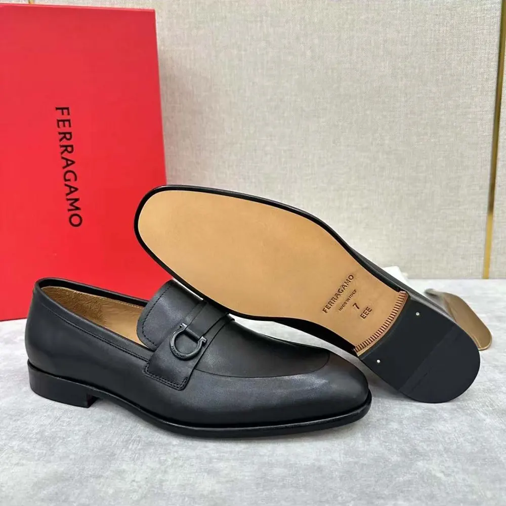 Salvatore Ferragamo Men Moccasin with Gancini Ornament - image 9