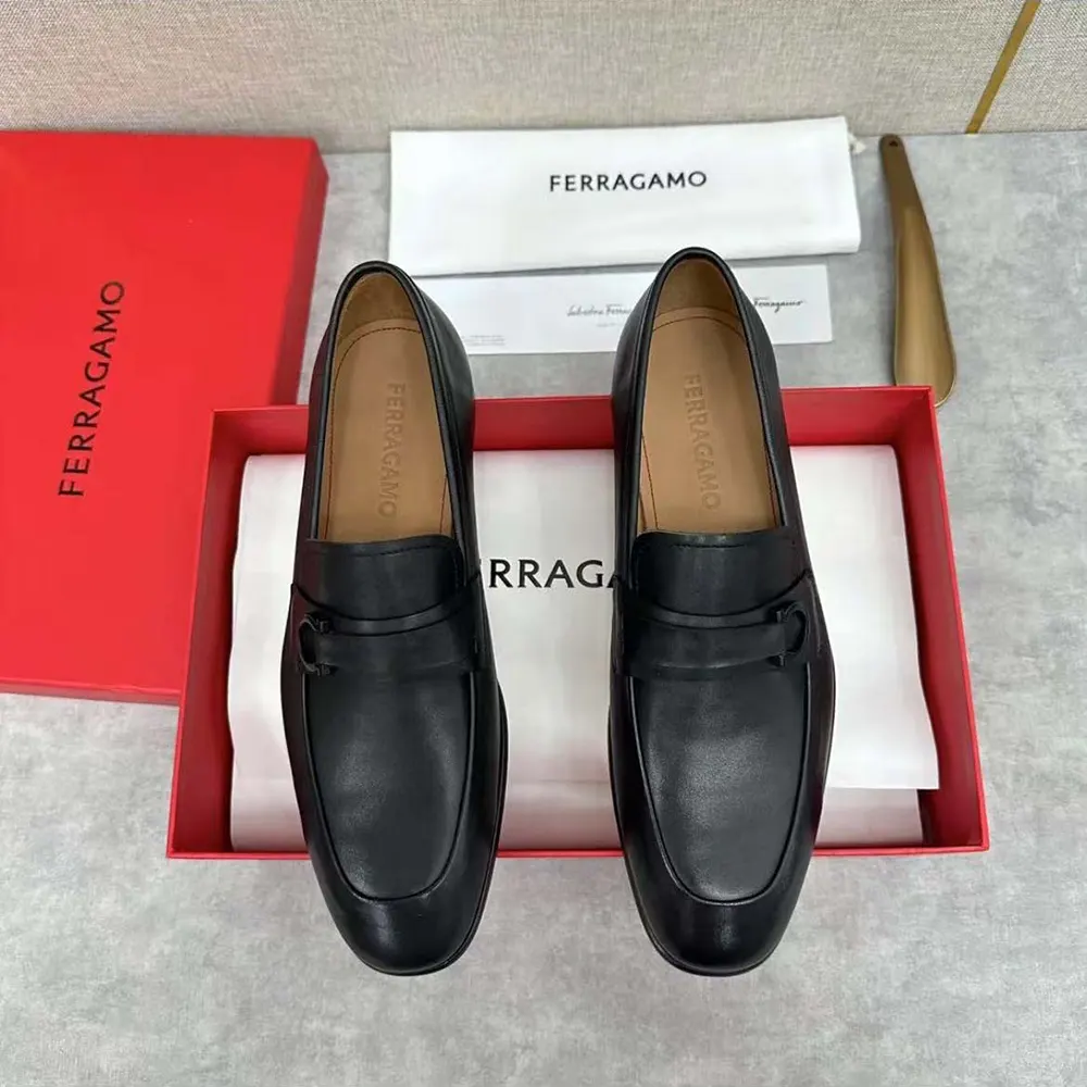 Salvatore Ferragamo Men Moccasin with Gancini Ornament - image 5