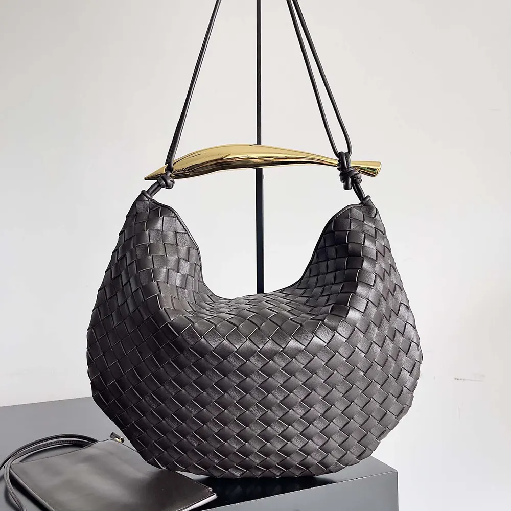 Close-up of gold-tone hardware on Bottega Veneta Women Large Sardine Shoulder Bag